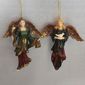 Angel Christmas ornaments set of 2 Holiday decor